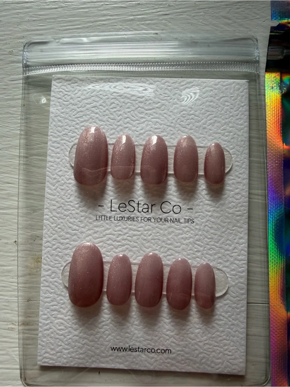 LeStar Co Pink Shimmer Press-On Nail Set